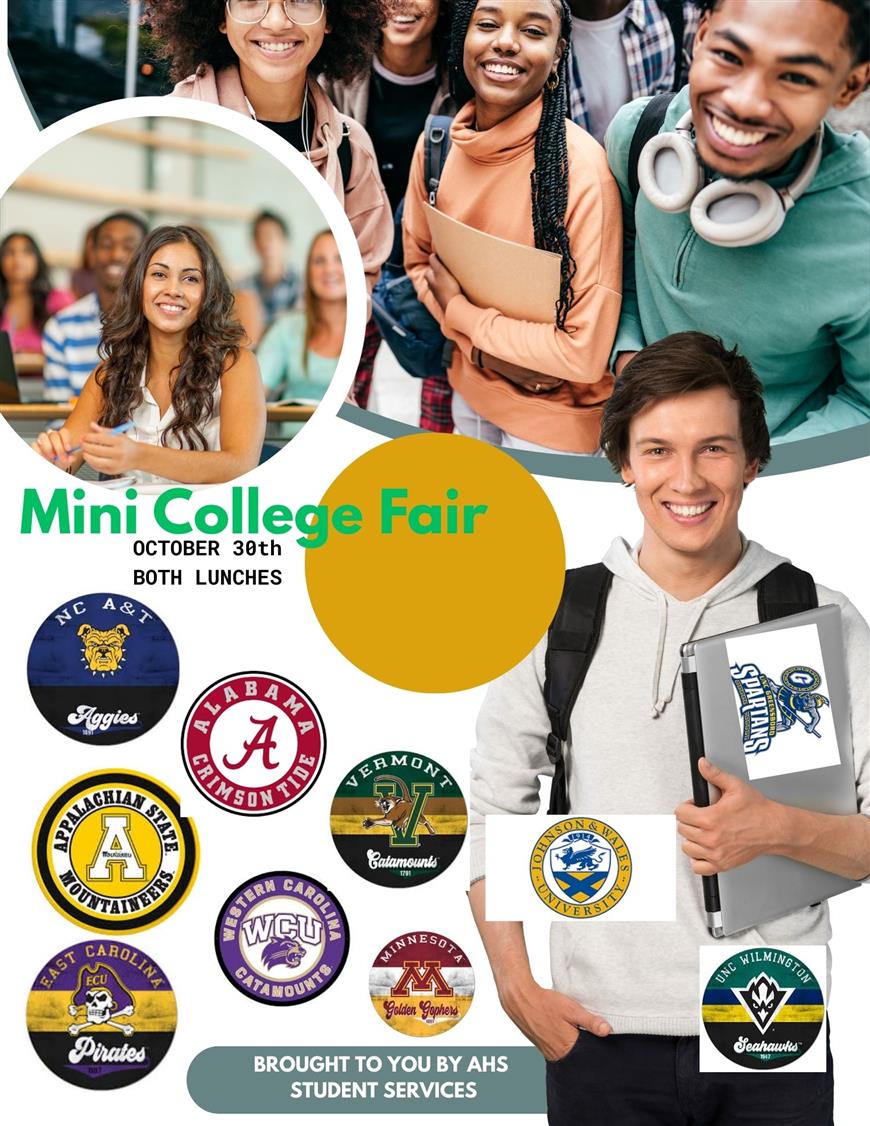 Mini College Fair October 30th during both lunches